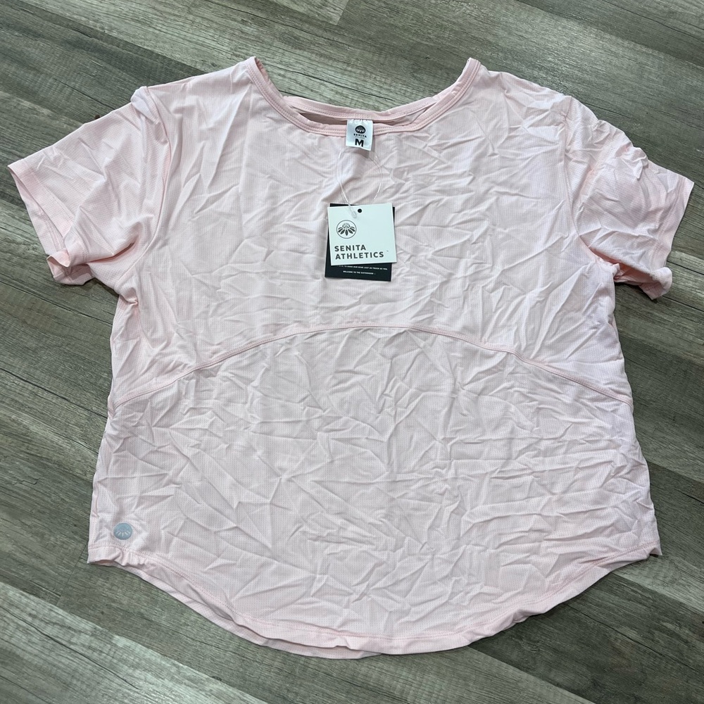 Senita Athletics Light Pink dri fit top